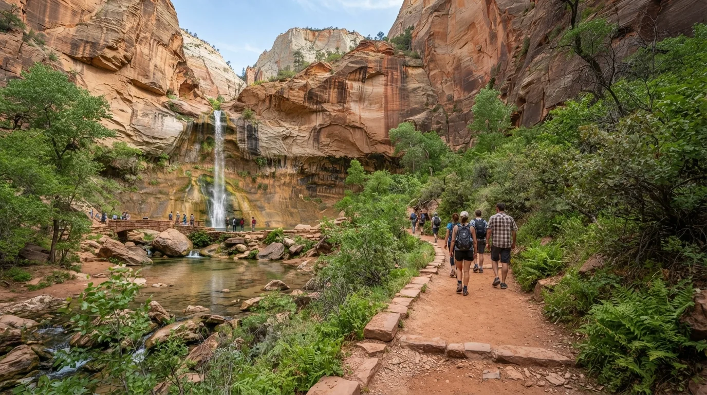 Lower Emerald Pool Trail hiking trail image