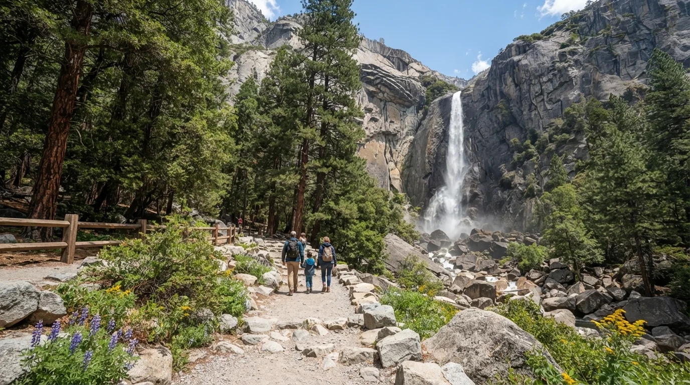 Lower Yosemite Fall Trail hiking trail image