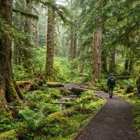Spruce Nature Trail in the Hoh Rain Forest