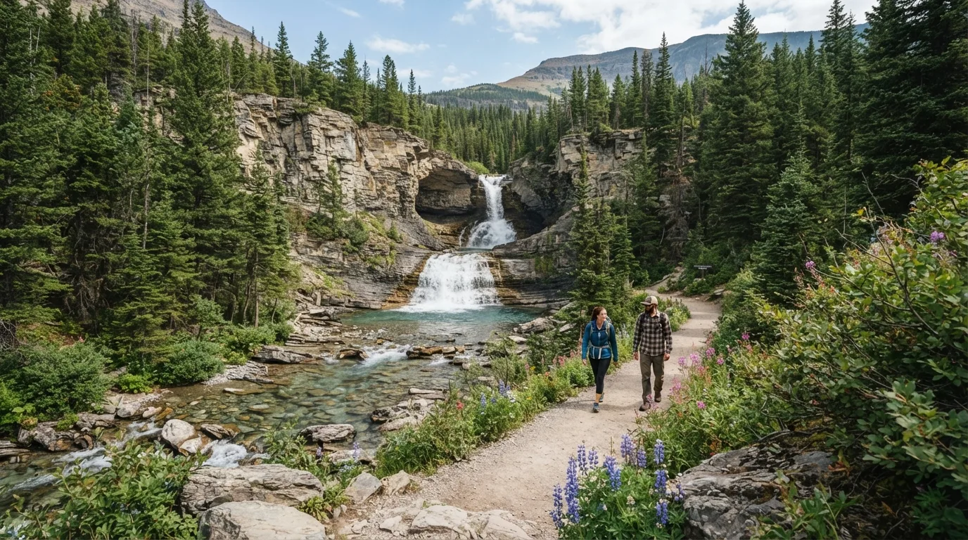 Running Eagle Falls Trail hiking trail image