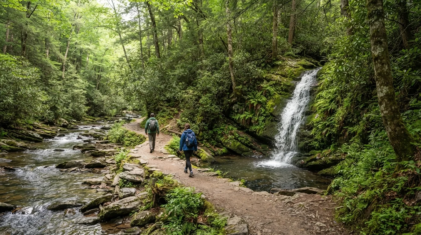 Little River Trail to Huskey Branch Falls hiking trail image