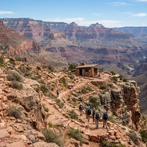 Bright Angel Trail to 3-Mile Resthouse