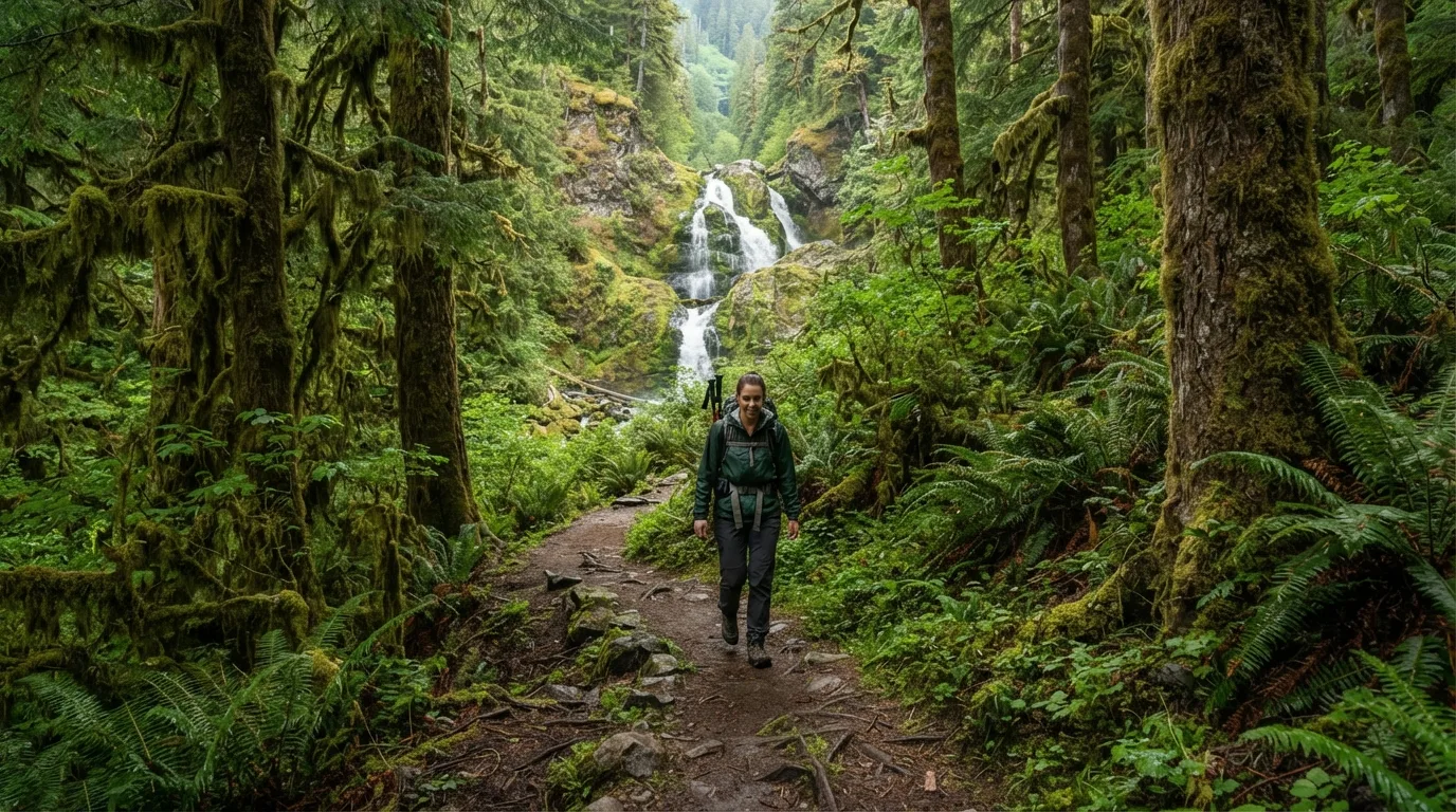 Hoh River Trail to Mineral Creek Falls hiking trail image
