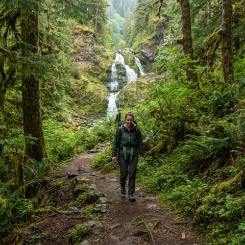 Hoh River Trail to Mineral Creek Falls