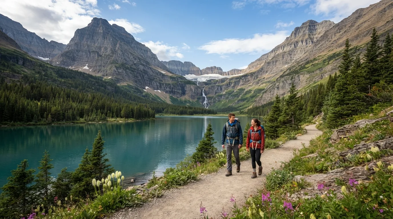 Grinnell Lake Trail hiking trail image