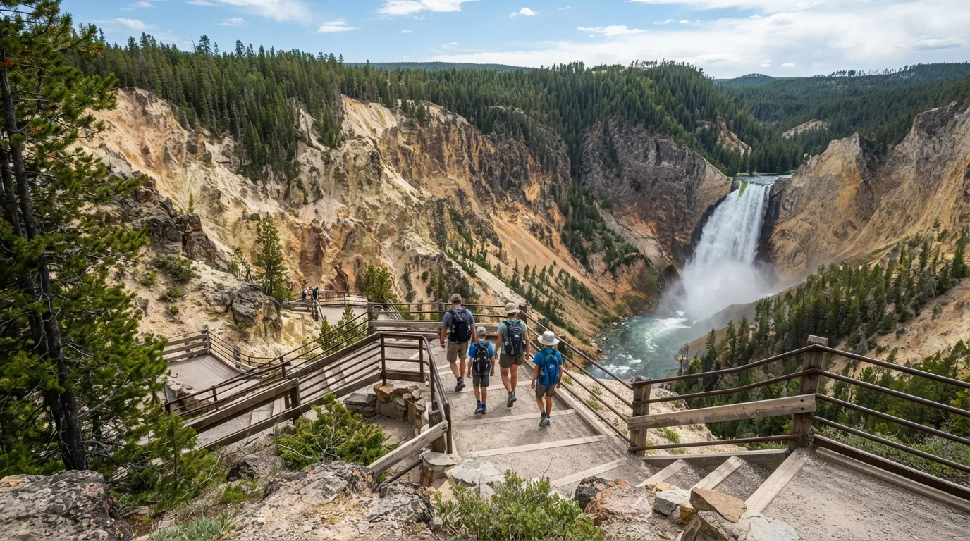 Brink of the Lower Falls Trail hiking trail image