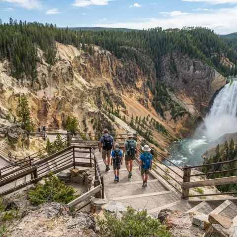 Brink of the Lower Falls Trail