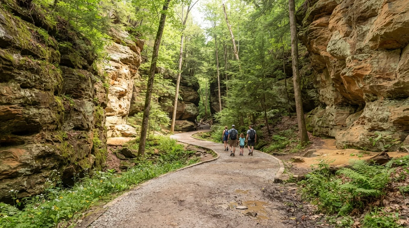 Conkles Hollow Gorge Trail hiking trail image