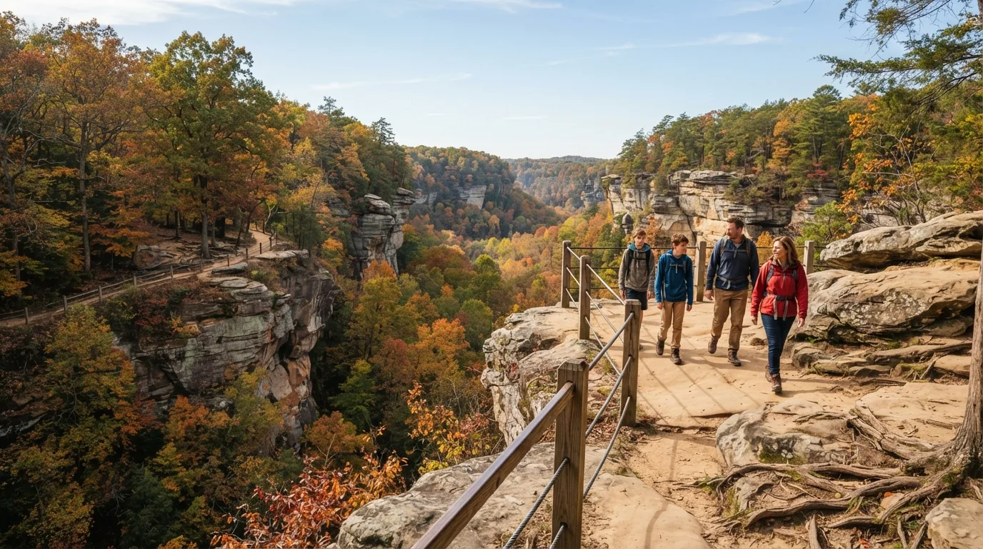 Conkles Hollow Rim Trail hiking trail image
