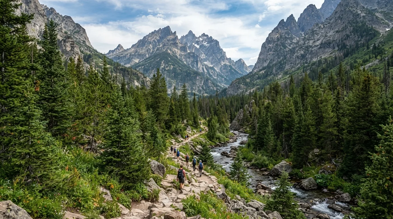Cascade Canyon to the Forks hiking trail image