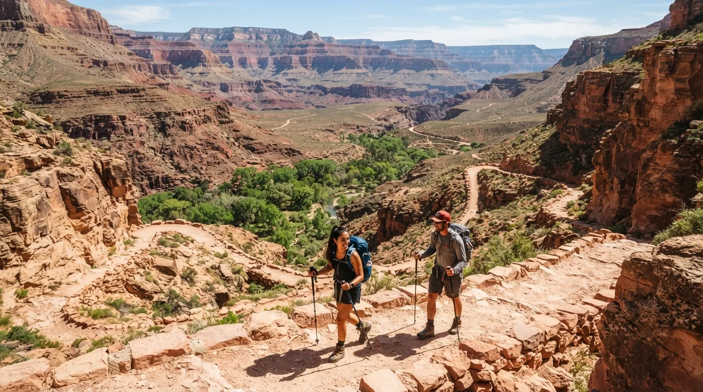 Bright Angel Trail to Havasupai Gardens hiking trail image