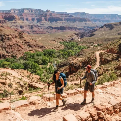Bright Angel Trail to Havasupai Gardens