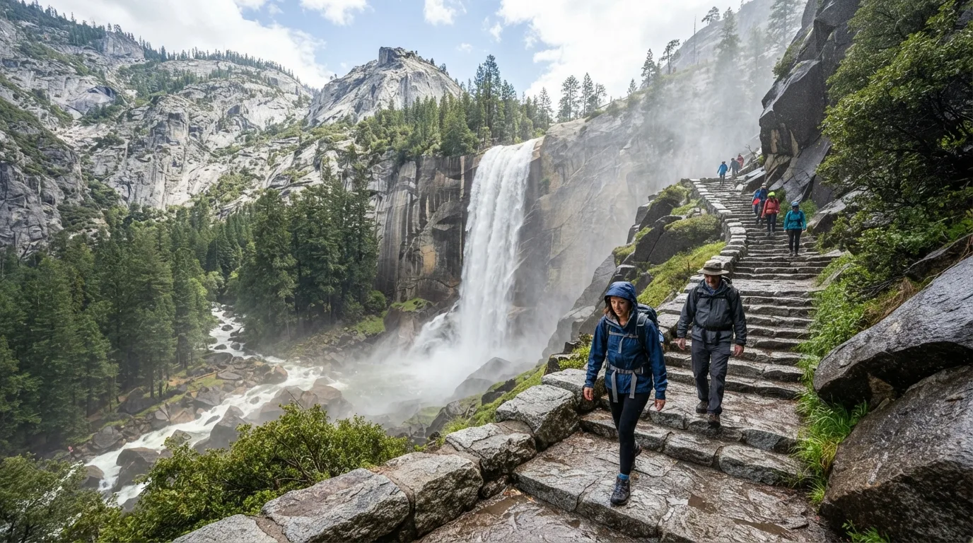 Mist Trail to Vernal Fall hiking trail image