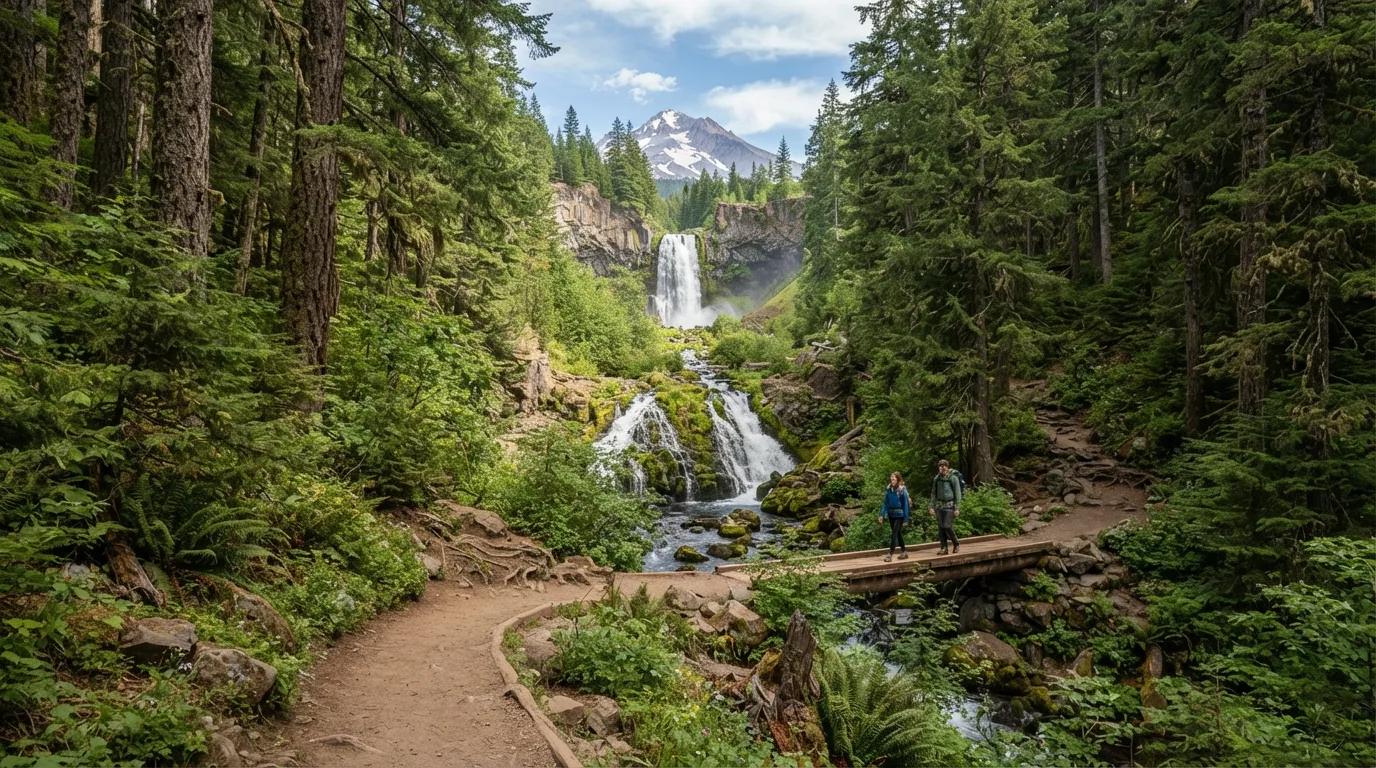 Umbrella Falls and Sahalie Falls Loop hiking trail image