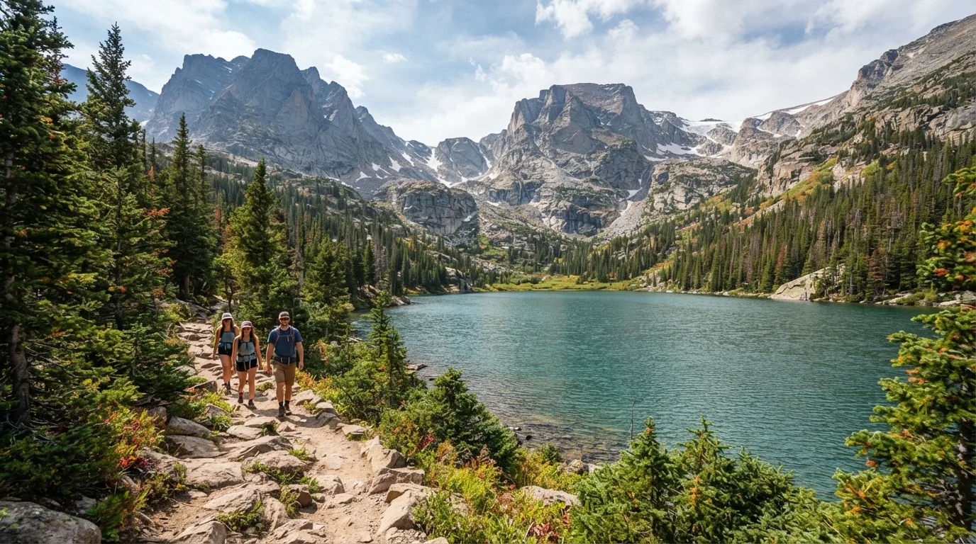 Emerald Lake Trail in Rocky Mountain National Park hiking trail image