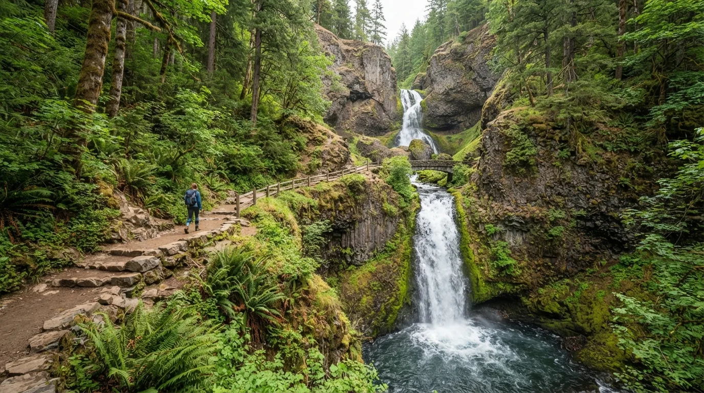 Horsetail and Ponytail Falls Trail hiking trail image