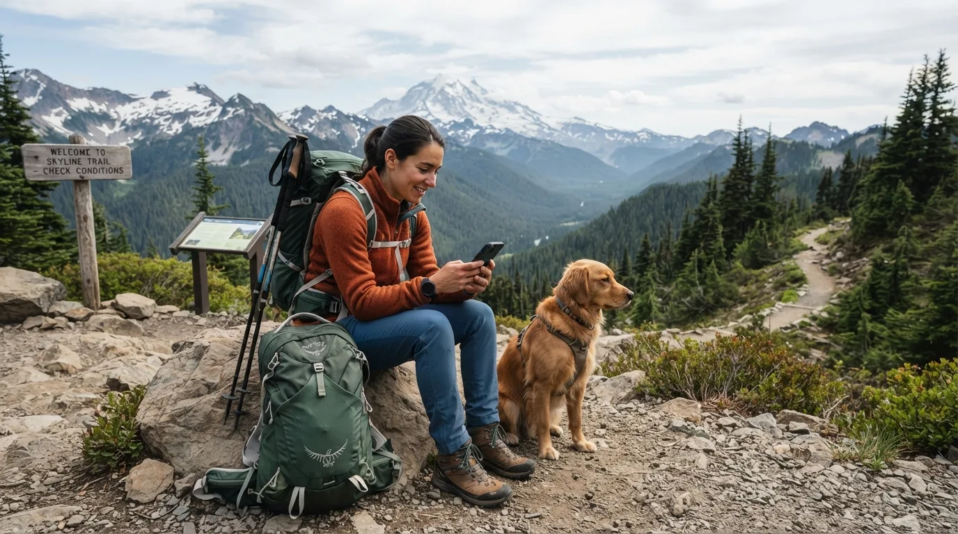 How to Check Trail Weather and Conditions hiking trail image