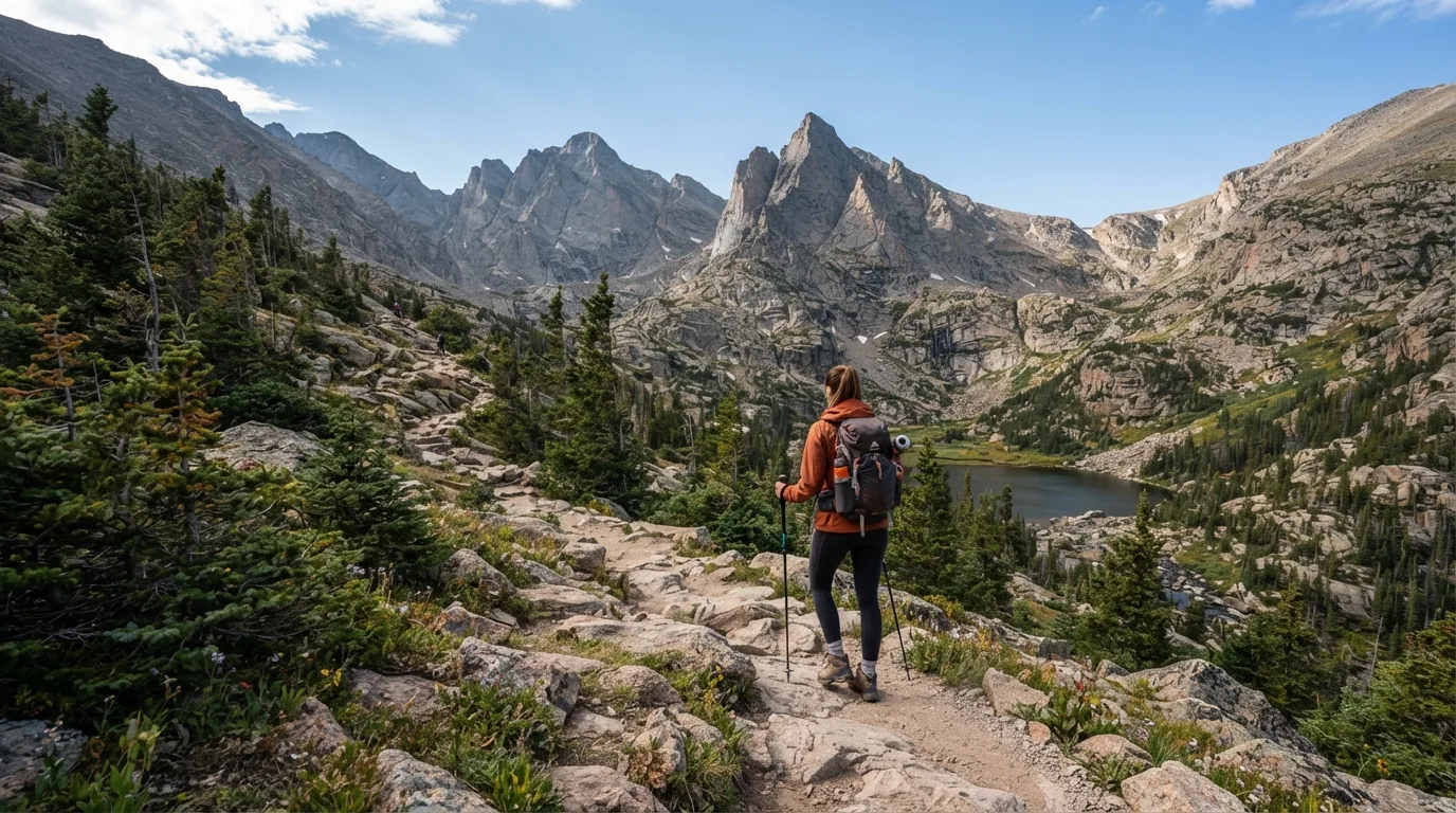 Sky Pond Trail in Rocky Mountain National Park hiking trail image
