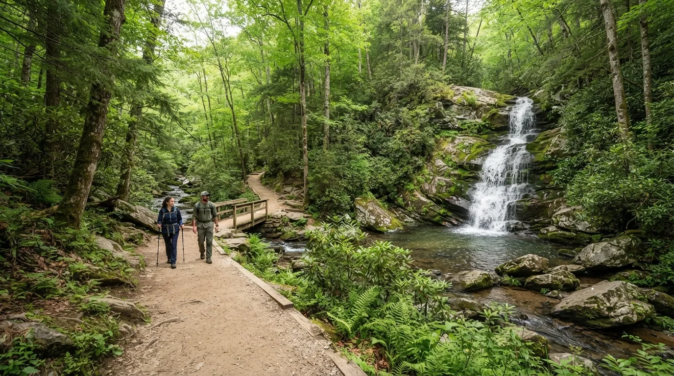 Deep Creek to Indian Creek Falls hiking trail image