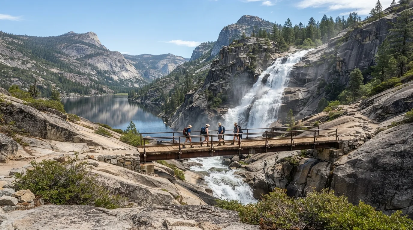Wapama Falls Trail hiking trail image