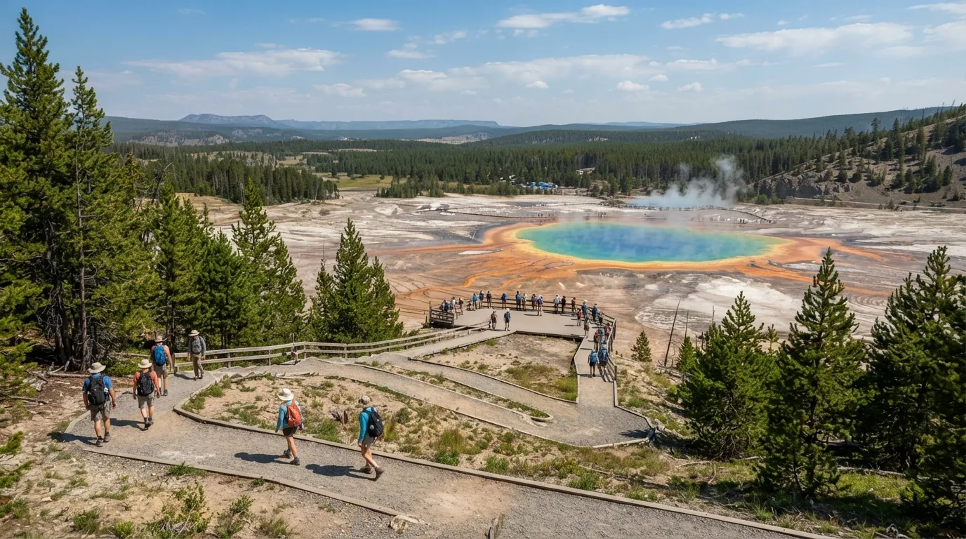 Grand Prismatic Overlook Trail hiking trail image