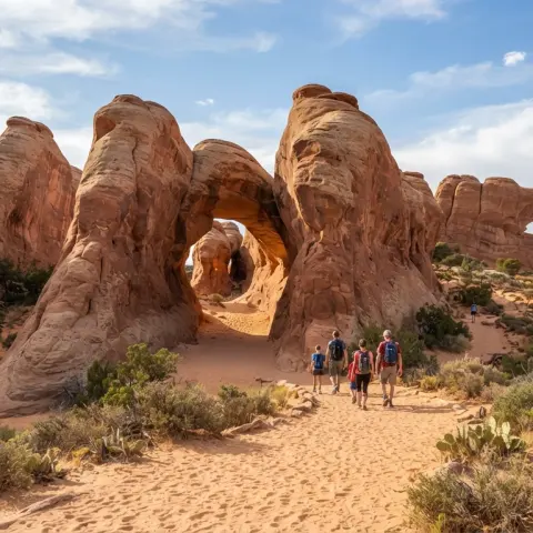 Sand Dune Arch and Broken Arch Loop