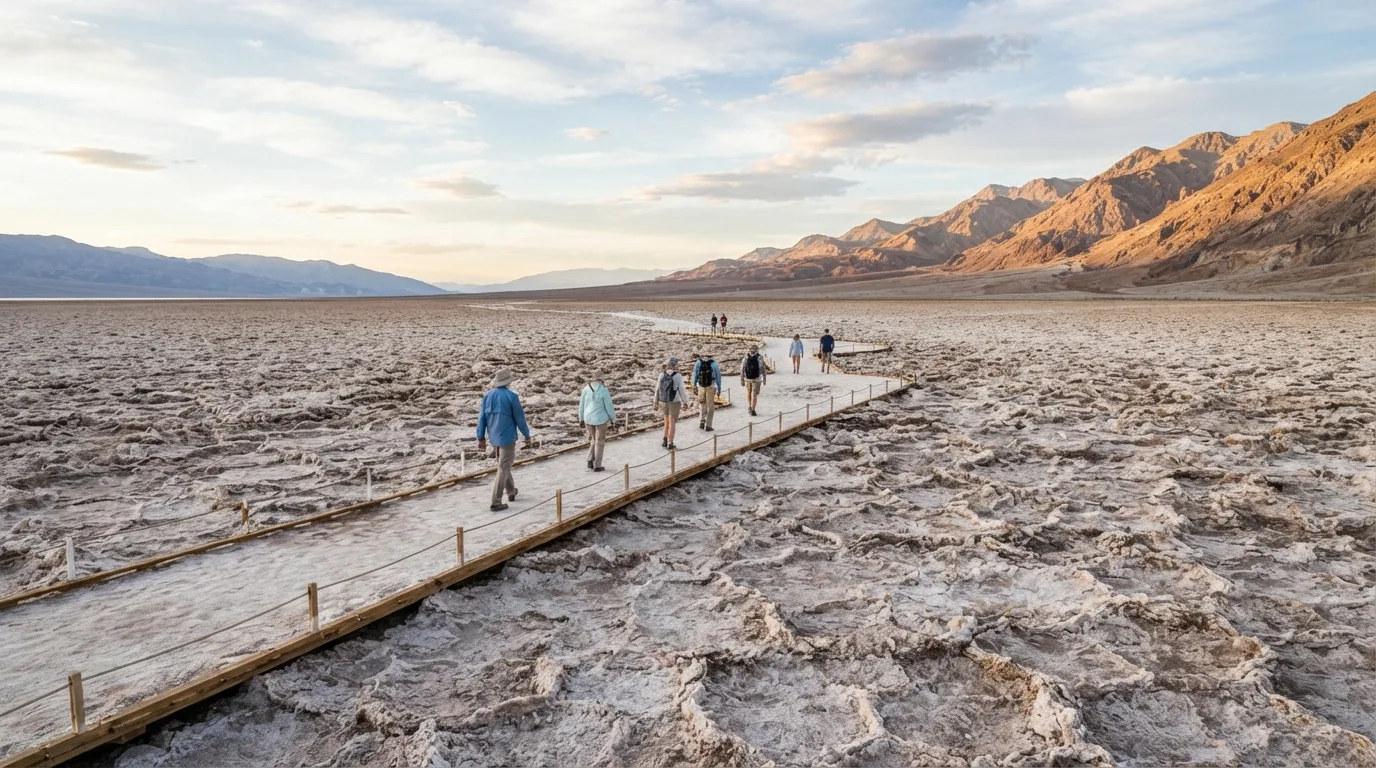 Badwater Basin Salt Flat Walk hiking trail image