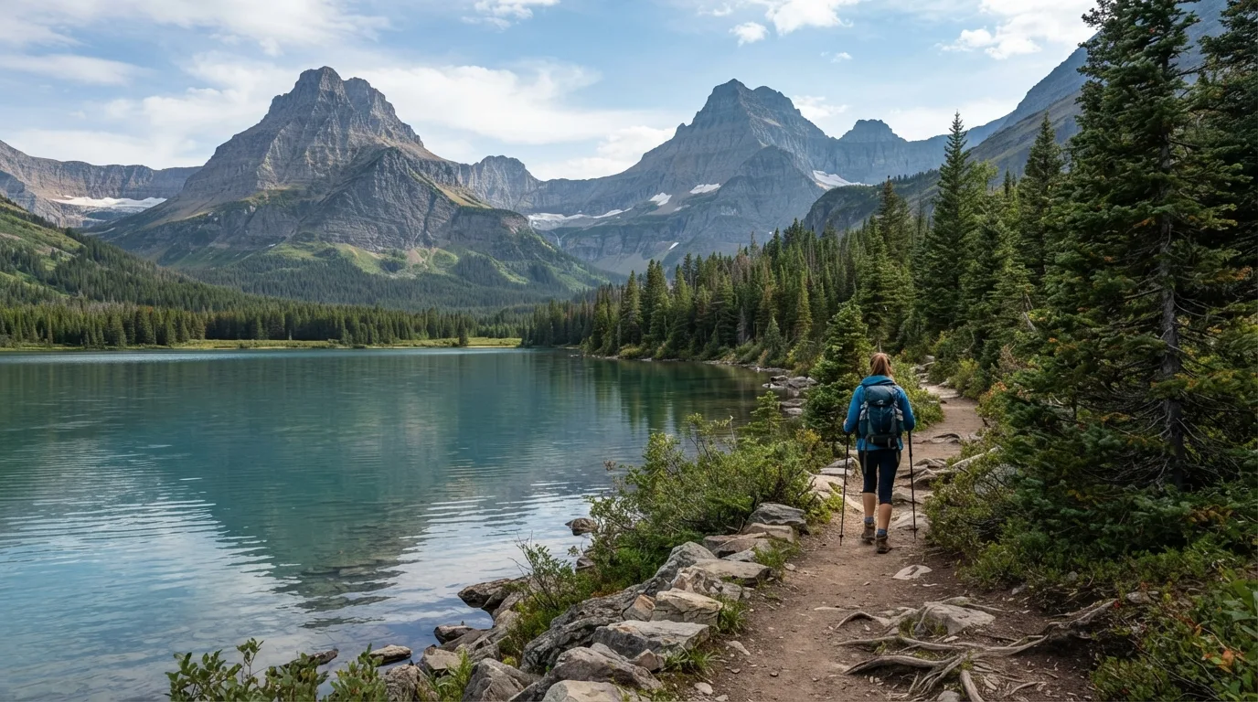 Upper Two Medicine Lake Trail hiking trail image