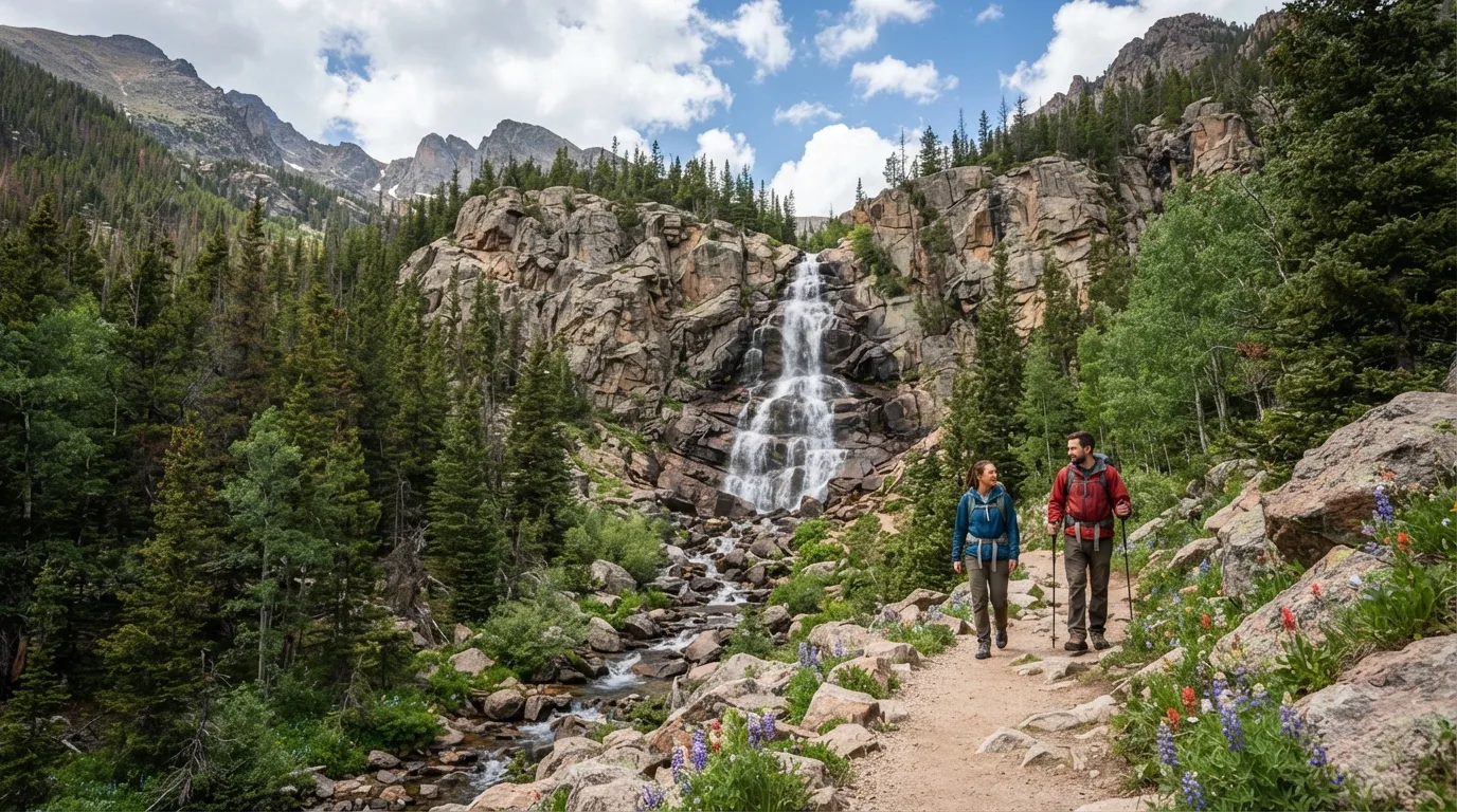 Bridal Veil Falls via Cow Creek Trail hiking trail image