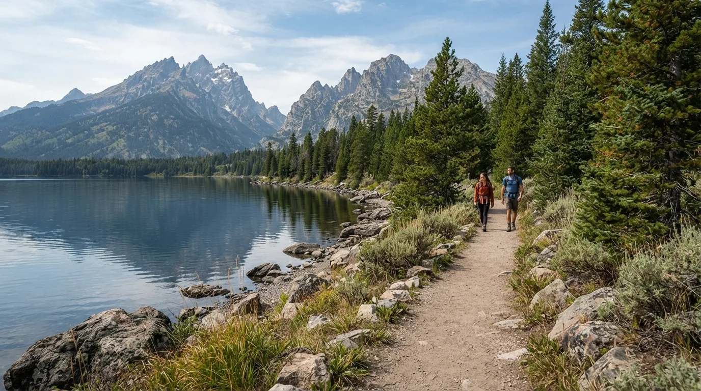 Leigh Lake Trail hiking trail image