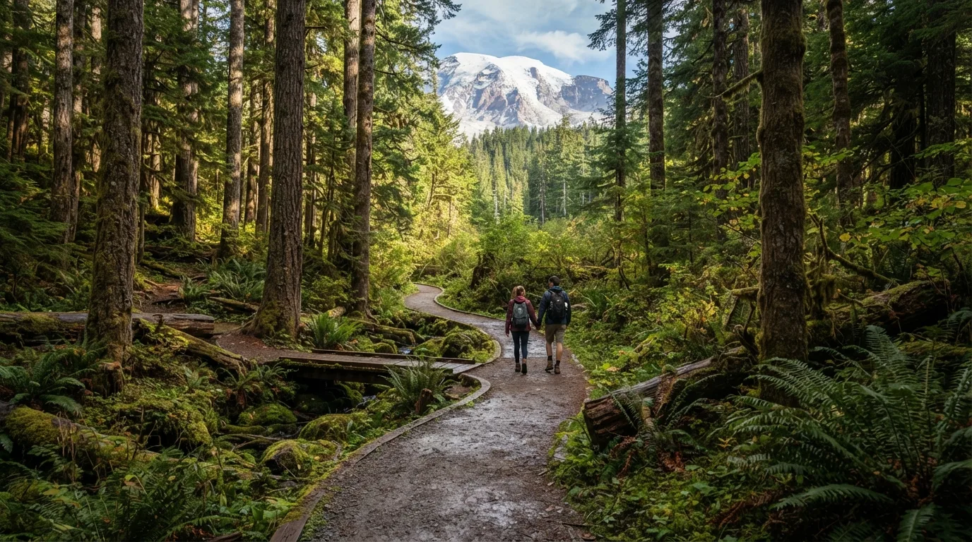 Trail of the Shadows hiking trail image