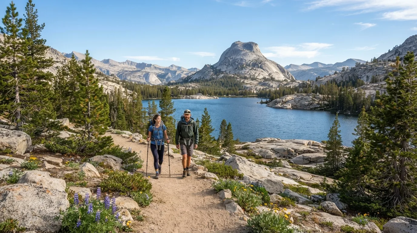 May Lake Trail hiking trail image