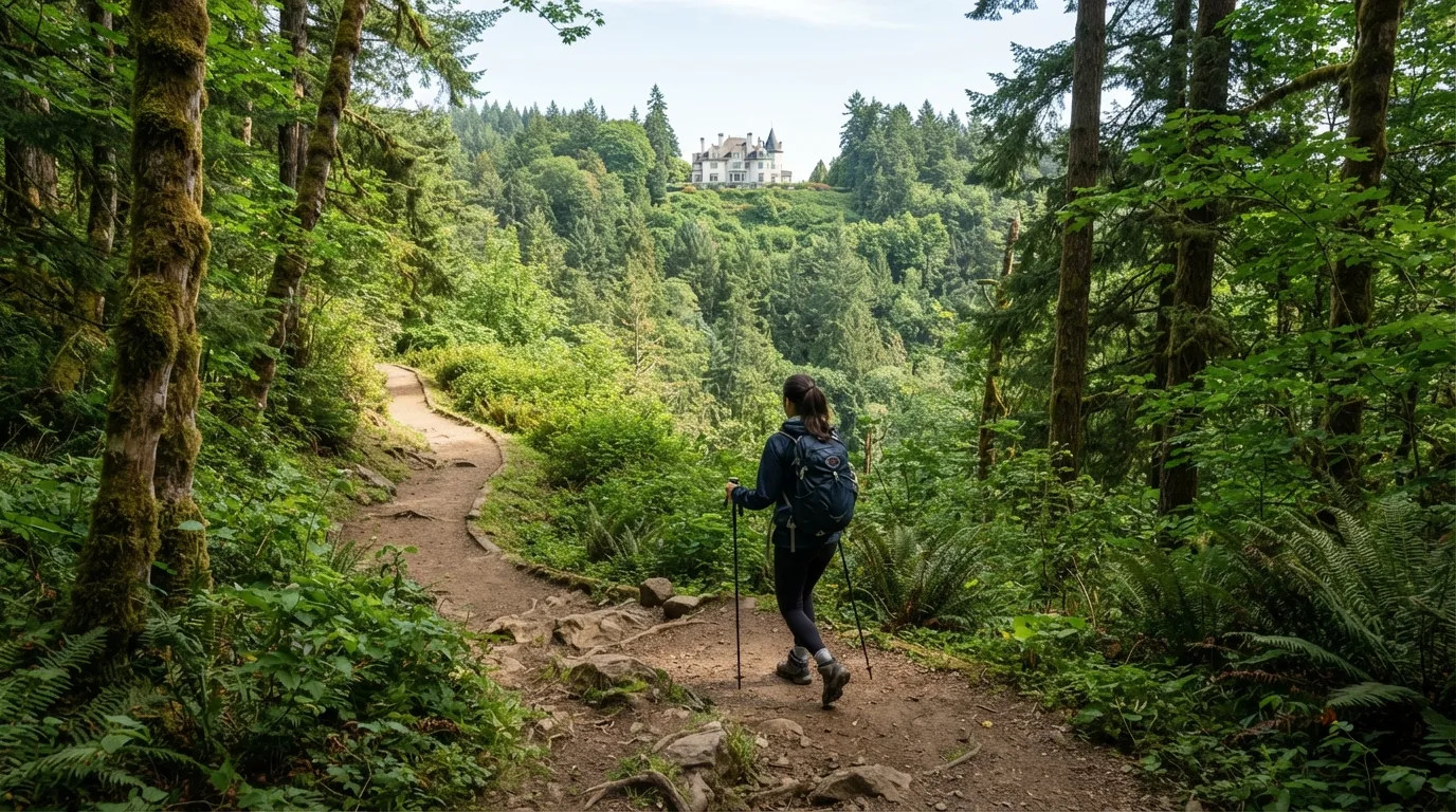 Lower Macleay Trail to Pittock Mansion hiking trail image