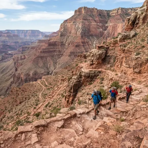 New Hance Trail to Red Canyon