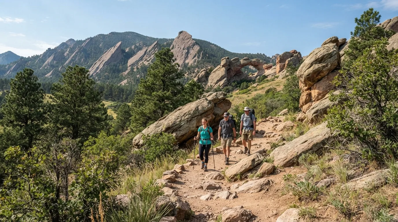 Royal Arch Trail from Chautauqua hiking trail image