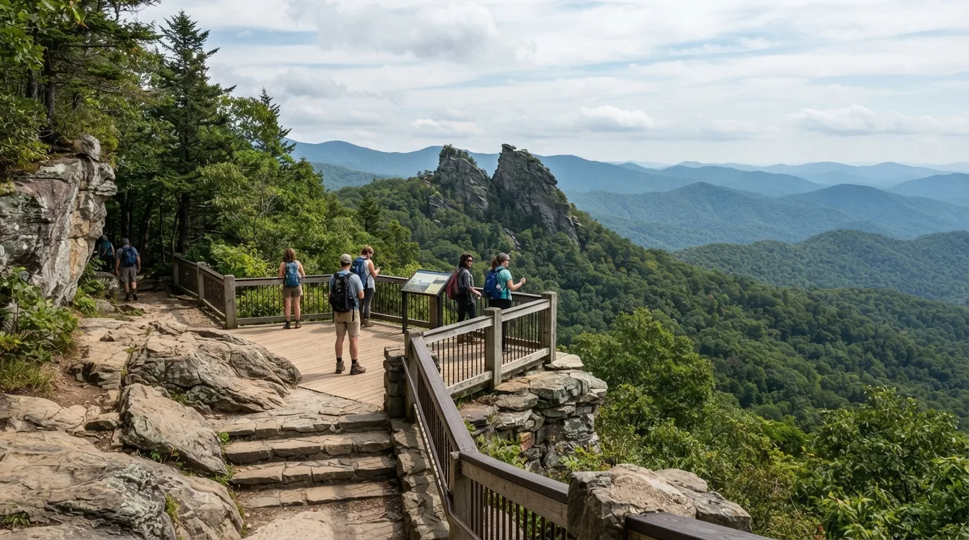 Chimney Tops Overlook Trail hiking trail image