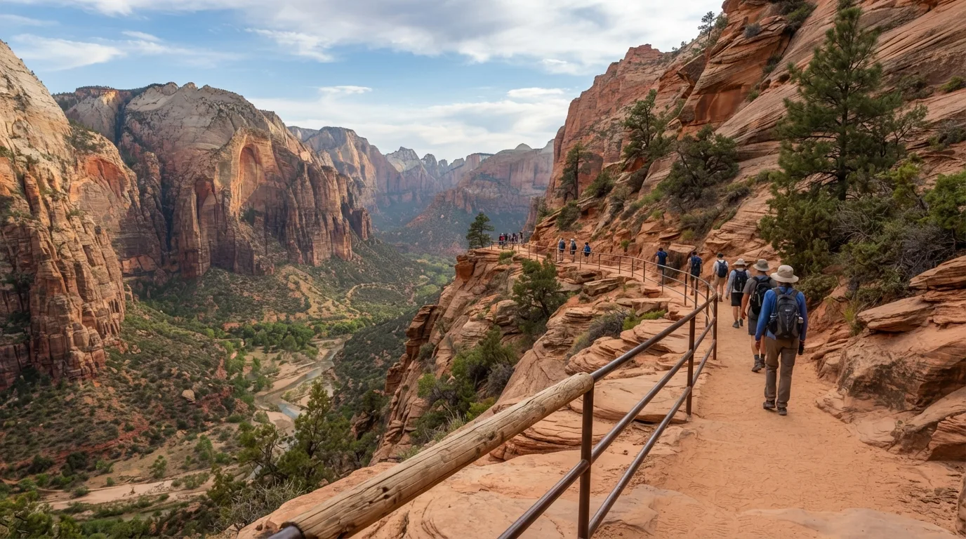 Canyon Overlook Trail in Zion hiking trail image