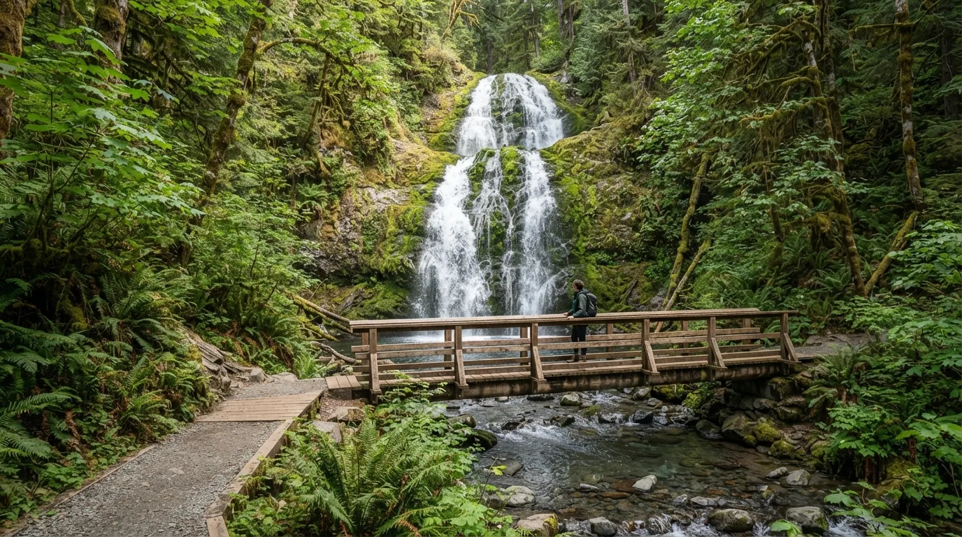 Marymere Falls Trail hiking trail image