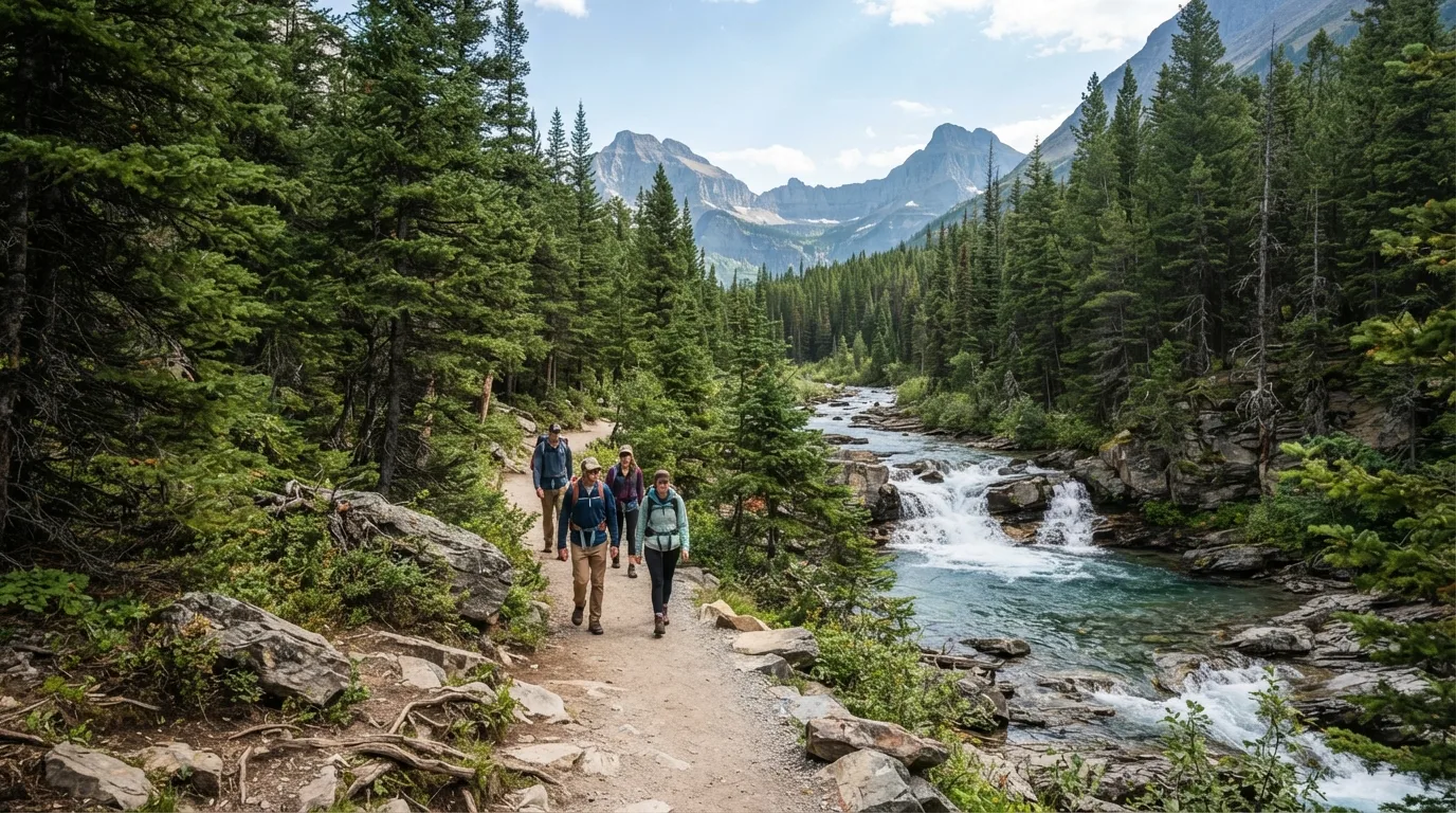 St. Mary and Virginia Falls Trail hiking trail image