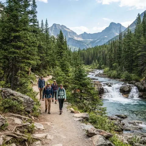St. Mary and Virginia Falls Trail